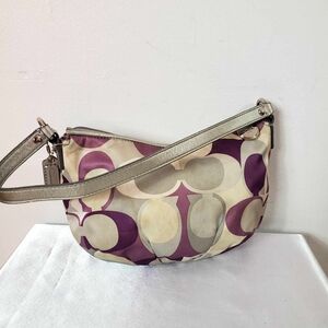 Coach Hand Drawn Mini Pochette Purse Bag Top Handle-VERY NICE